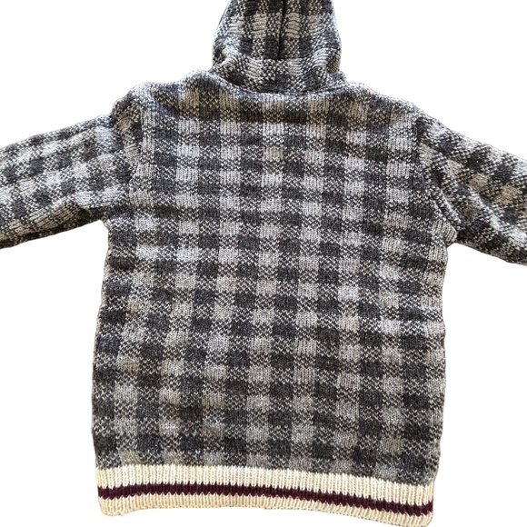 Ark Imports New Zealand wool heavyweight full zip hooded sweater jacket size L - Picture 2 of 16